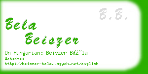 bela beiszer business card
